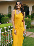 Sunshine Elegance Yellow Saree